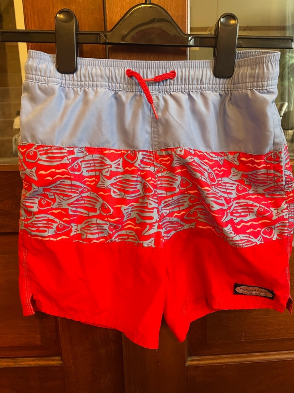 Vineyard Vines Light Blue Swim Trunks with Whale Logo